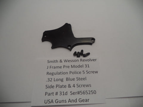 31d Smith & Wesson 5 Screw Pre Model 31 Police Regulation .32 Long Side Plate &