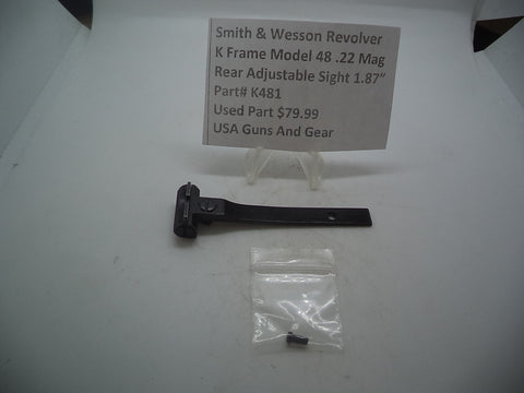 K481 Smith & Wesson Revolver K Frame Model 48 Rear Adjustable Sight .22 Mag