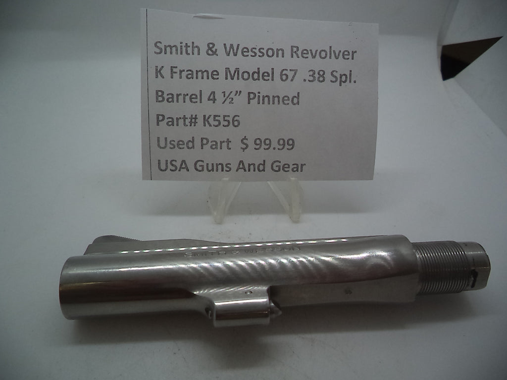 K556 Smith & Wesson K Frame Model 67 Used 4" Barrel Stainless Steel