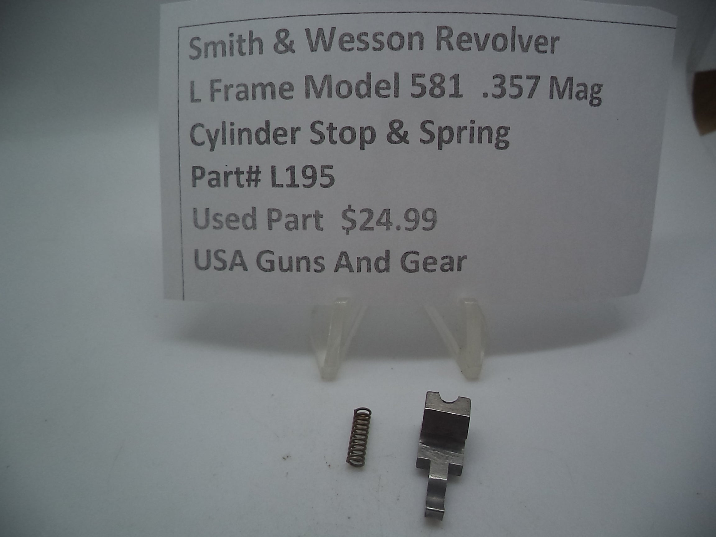 L195 Smith & Wesson Used L Frame Model 581 .357 Magnum Cylinder Stop