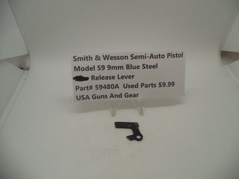 59480A Smith & Wesson Model 59 9MM Release Lever Blue Steel Used