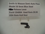 59480A Smith & Wesson Model 59 9MM Release Lever Blue Steel Used