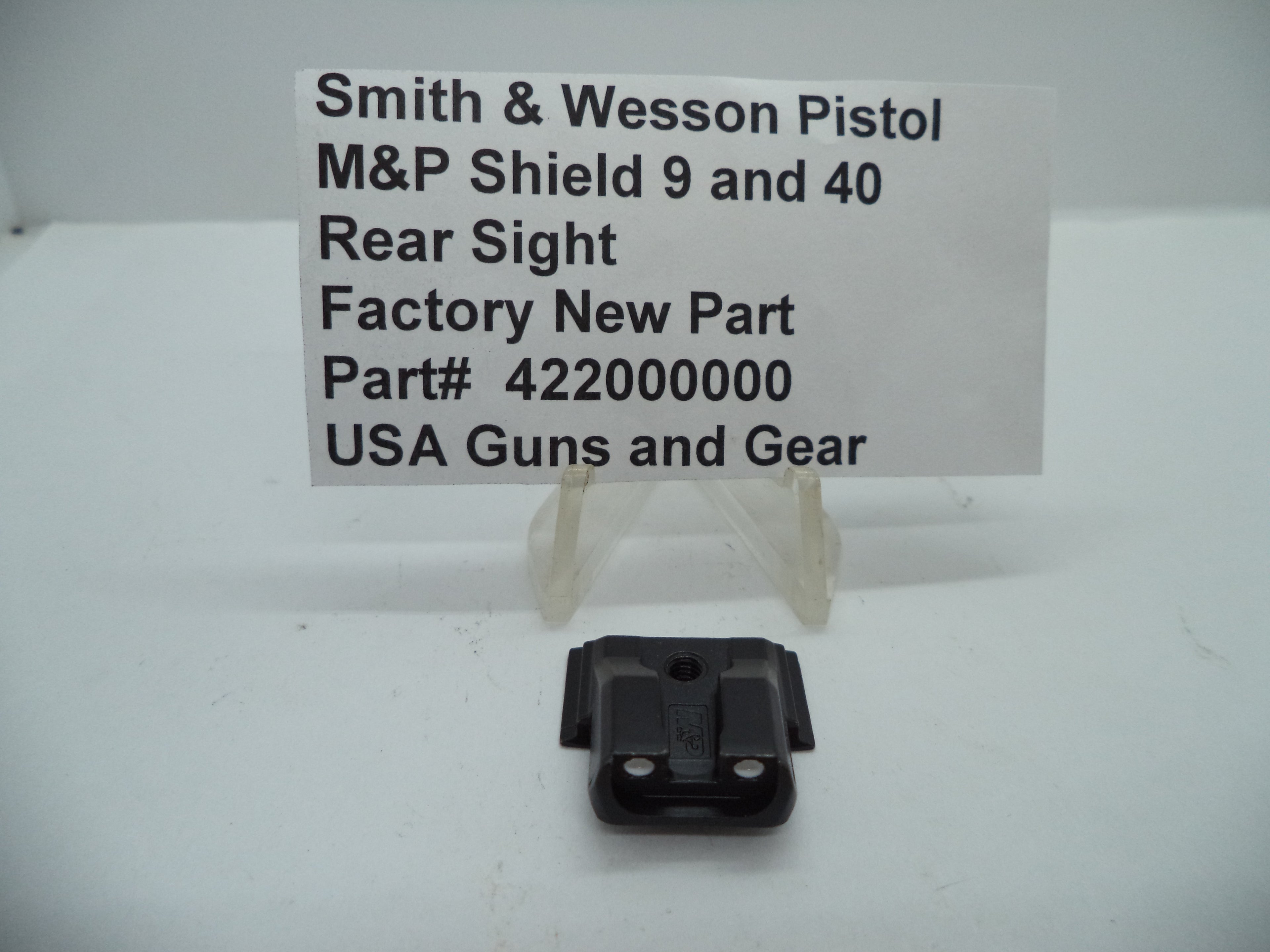 Smith & Wesson M&P Shield Rear Sight White Dot - 9mm/.40 - Factory OEM 422000000