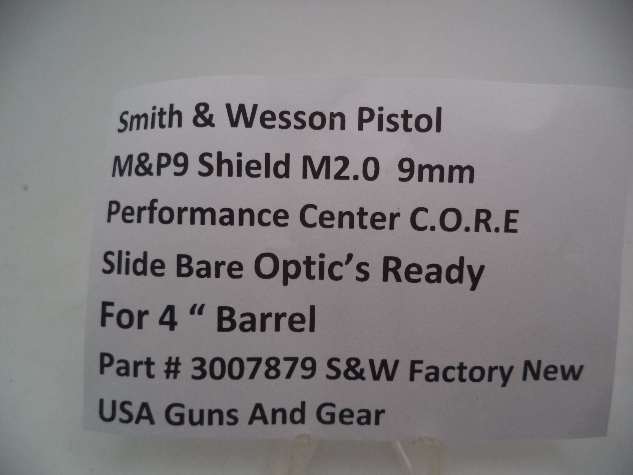 Smith & Wesson Pistol M&P Shield M2.0 9 MM Slide (Bare) 3007879