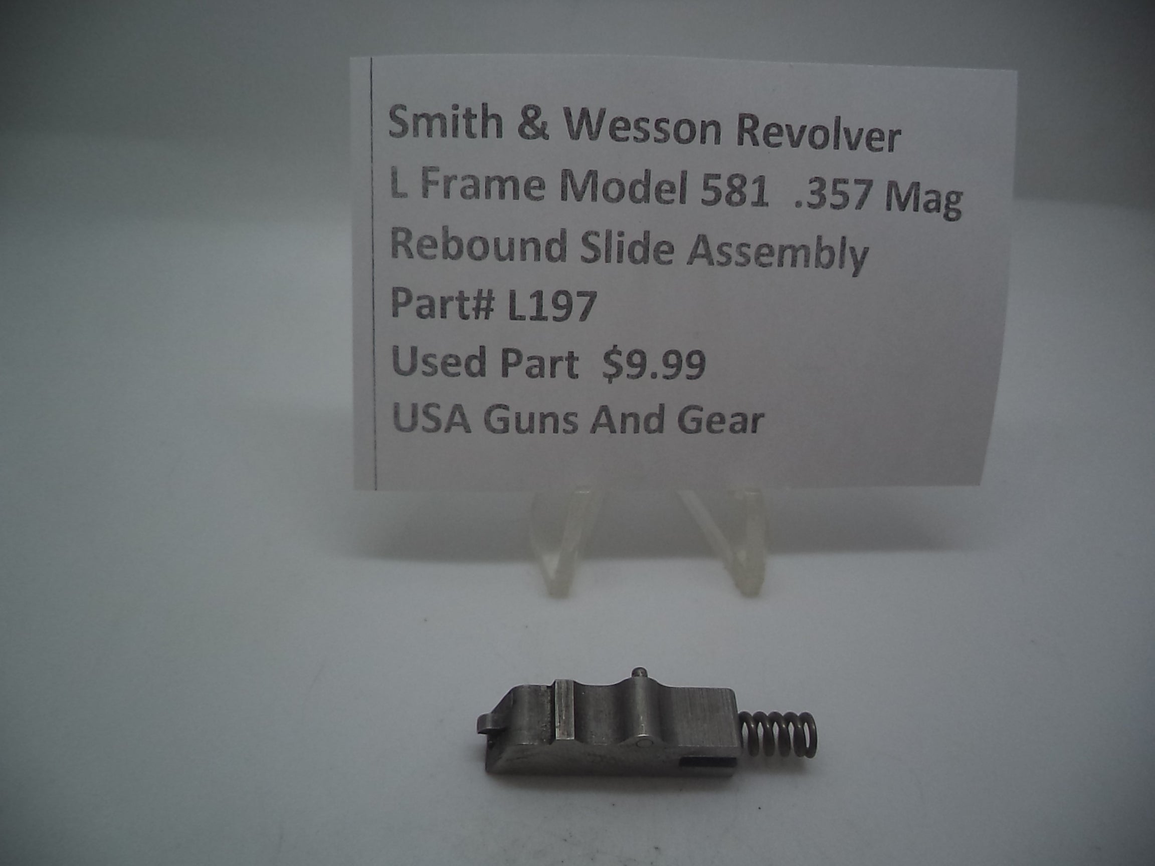 L197 Smith & Wesson Used L Frame Model 581 .357 Magnum Rebound Slide Assembly