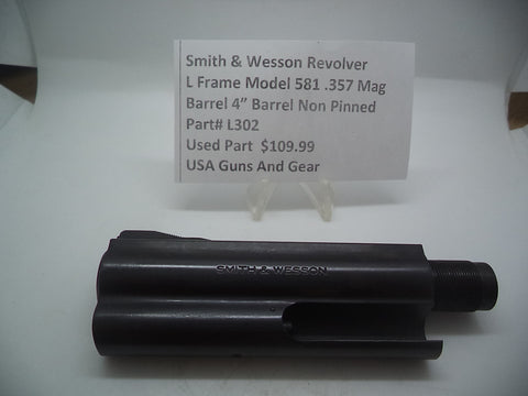 L302 Smith & Wesson Used L Frame Model 581 Reblued 4" Non-Pinned Barrel