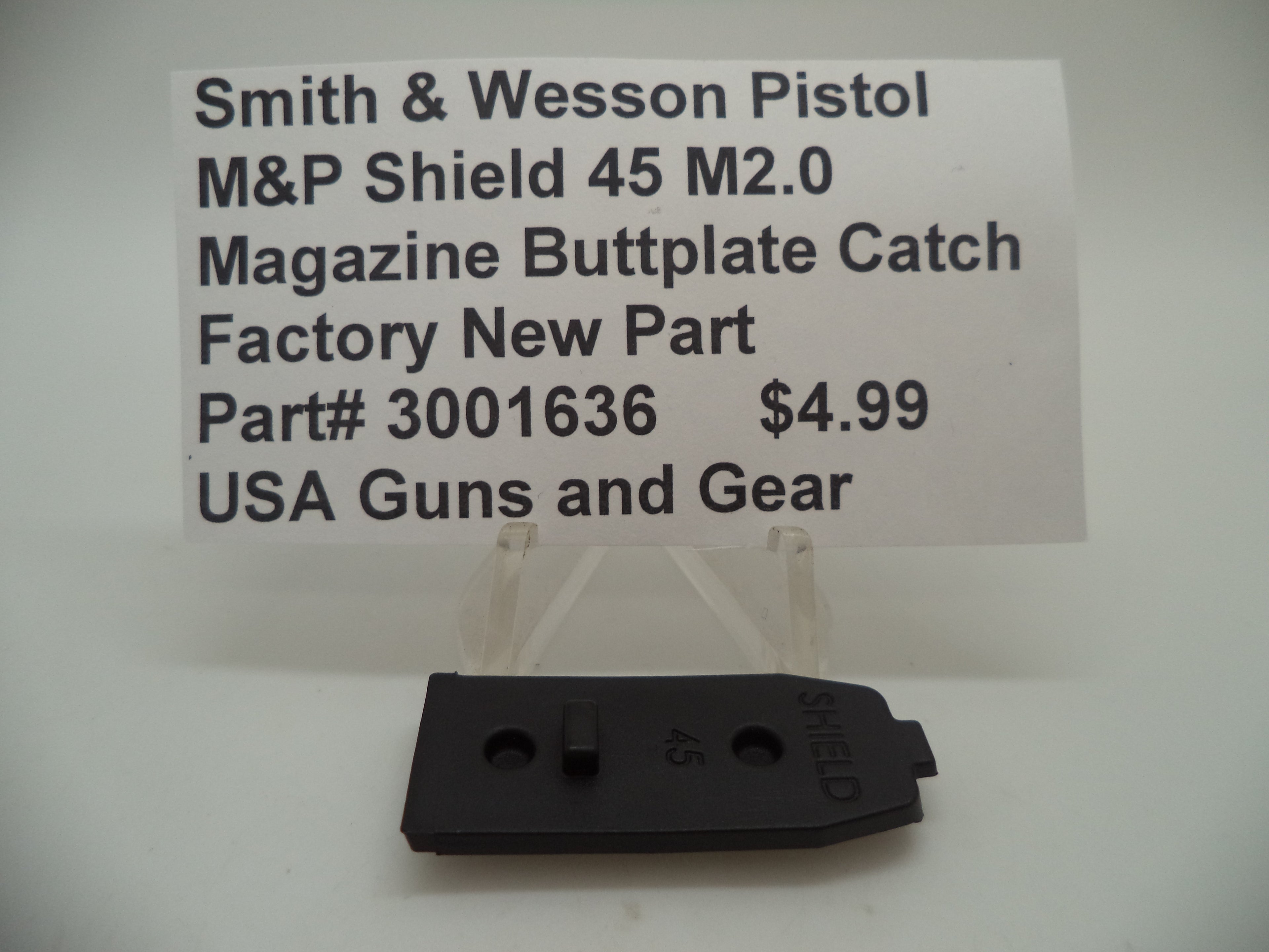 Smith & Wesson M&P Shield 45 M2.0 Magazine Buttplate Catch Factory OEM 3001636