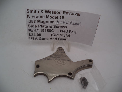 19158C Smith and Wesson K Frame Model 19 .357 Magnum Side Plate and Screws