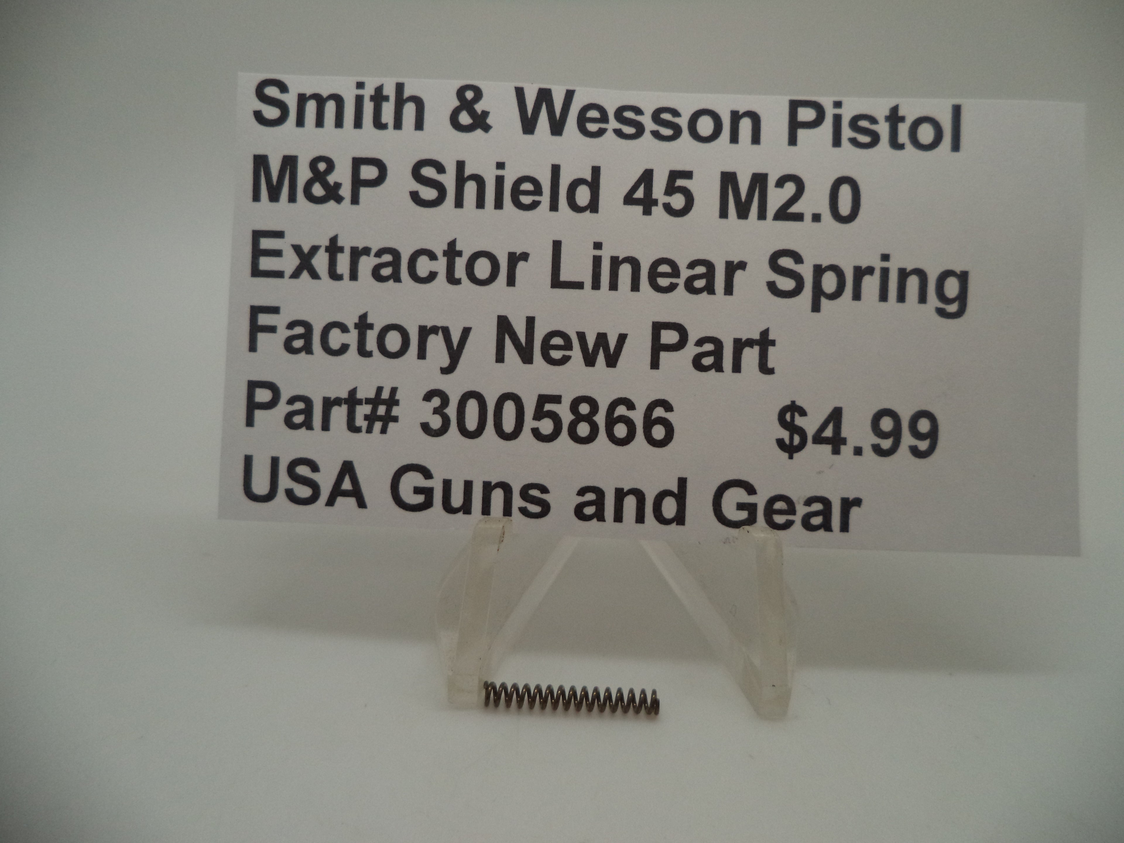 Smith & Wesson M&P Shield 45 M2.0 Extractor Linear Spring Factory OEM 3005866