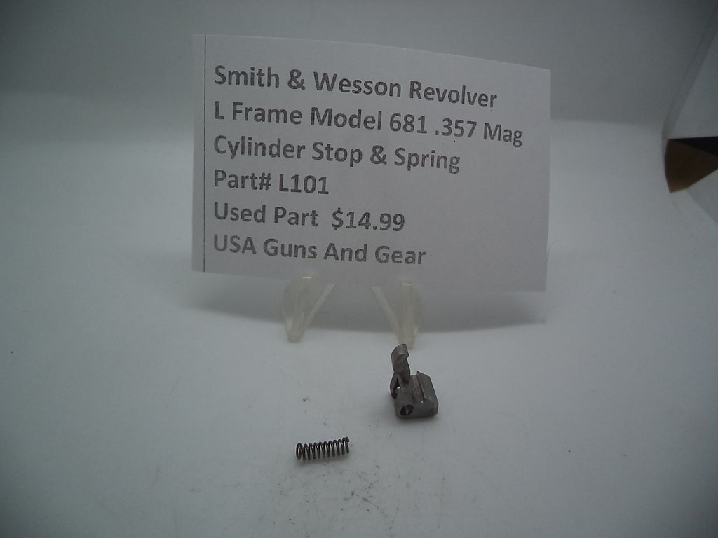 L101 Smith & Wesson Used L Frame Model 681 .357 Caliber Cylinder & Spring