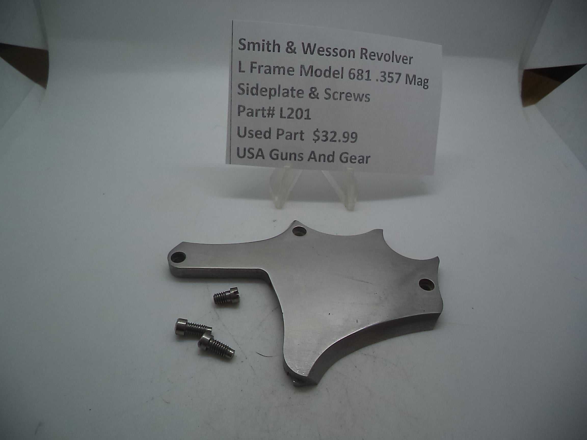 L201 Smith & Wesson Used L Frame Model 681 S.S. Sideplate & Screws