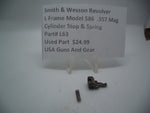 L63 Smith & Wesson Used L Frame Model 586 .357 Magnum Cylinder Stop & Spring