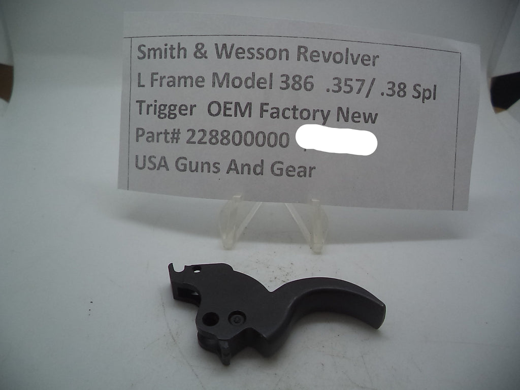 Smith & Wesson L Frame Model 386 Night Guard Trigger MIM Factory New Part 228800000