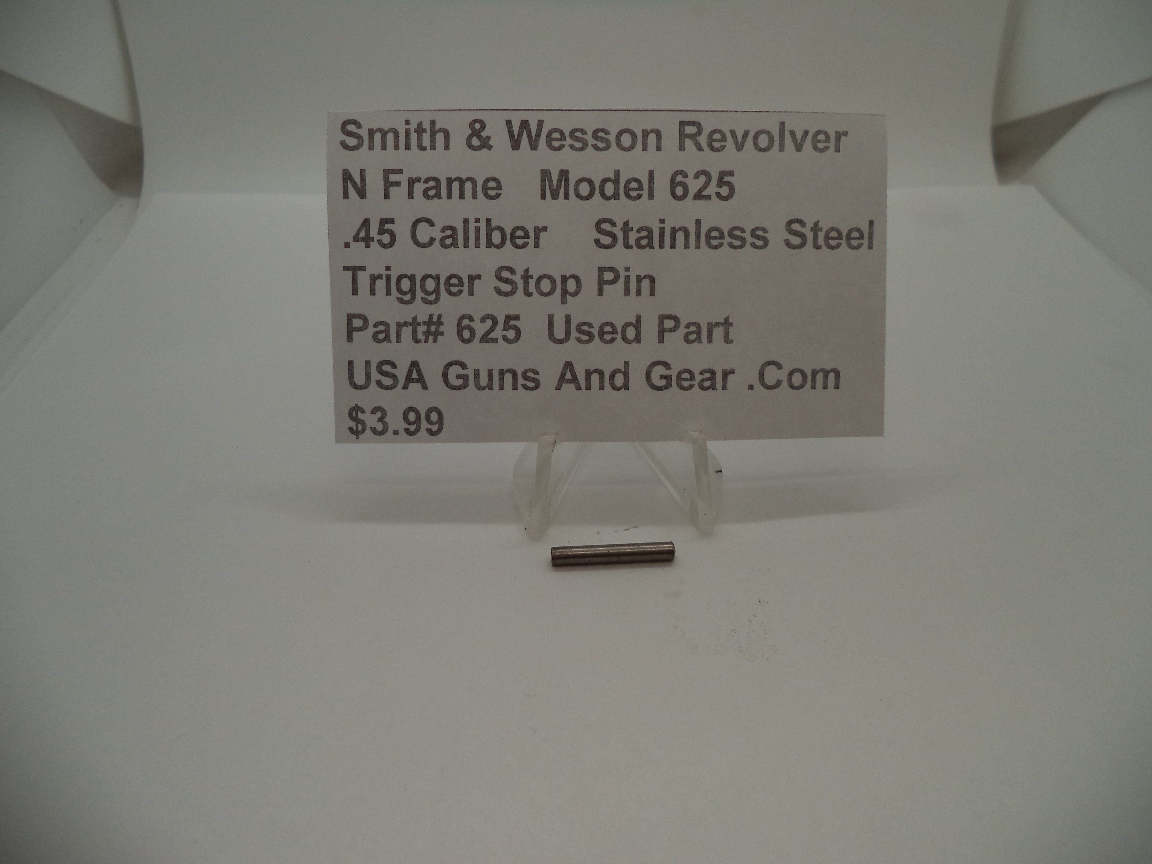 625 Smith & Wesson N Frame Model 625 Used Trigger Stop Pin .45 Caliber