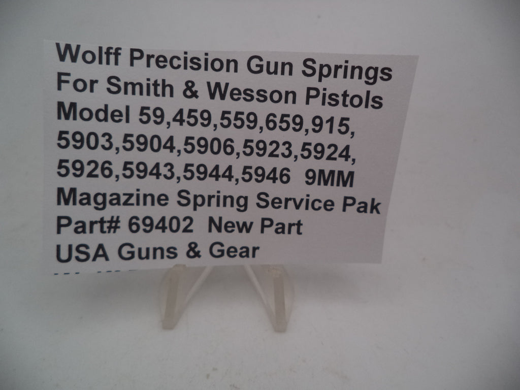 Wolff 69402 Spring Service Pak - S&W Model 5906 5904 59 5903 9mm
