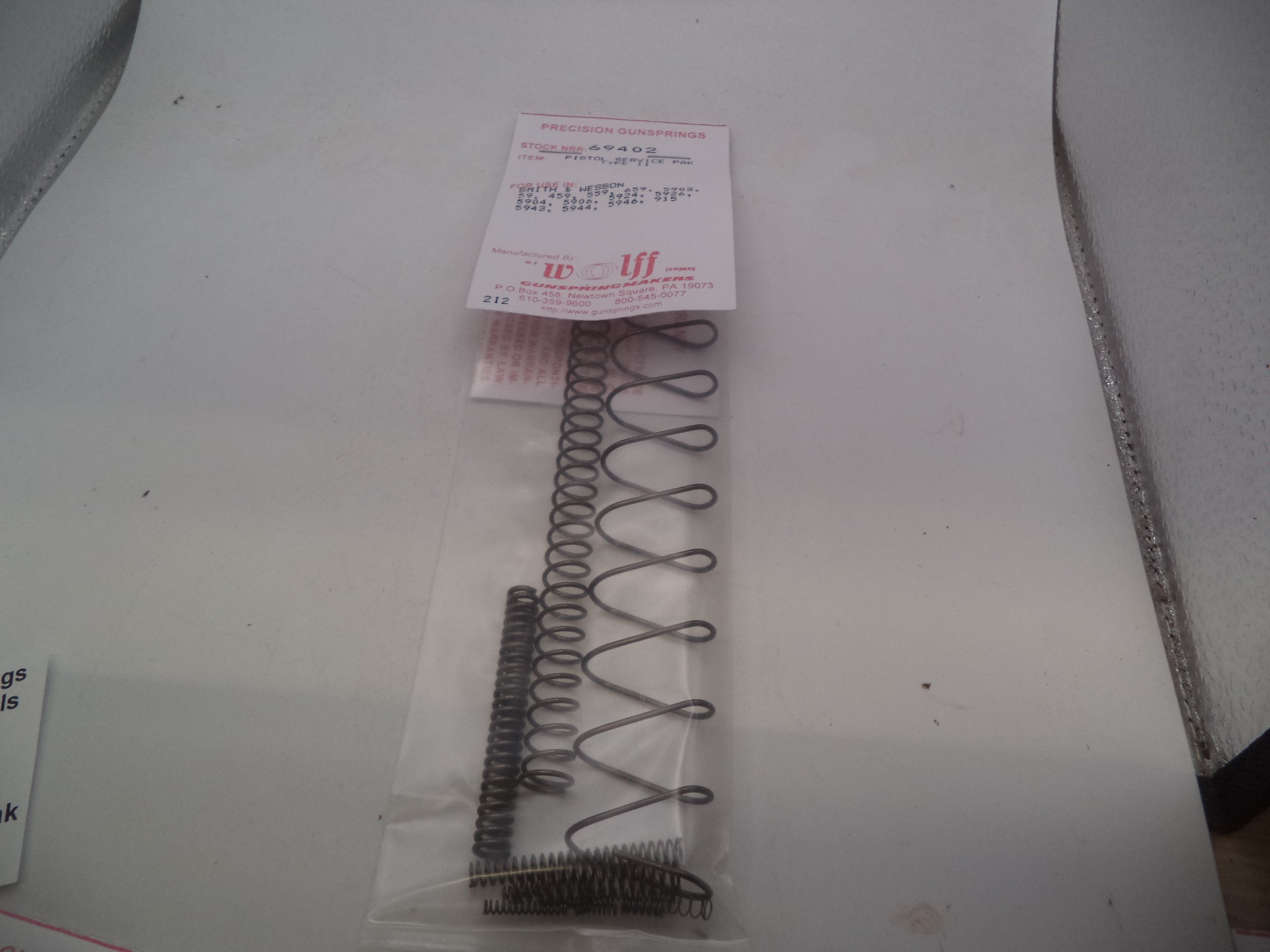 Wolff 69402 Spring Service Pak - S&W Model 5906 5904 59 5903 9mm