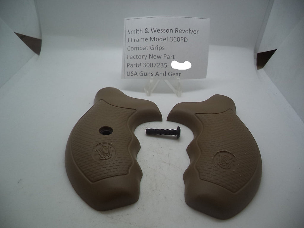 3007235 S&W J Frame Revolver Model 360PD Combat Grips FDE