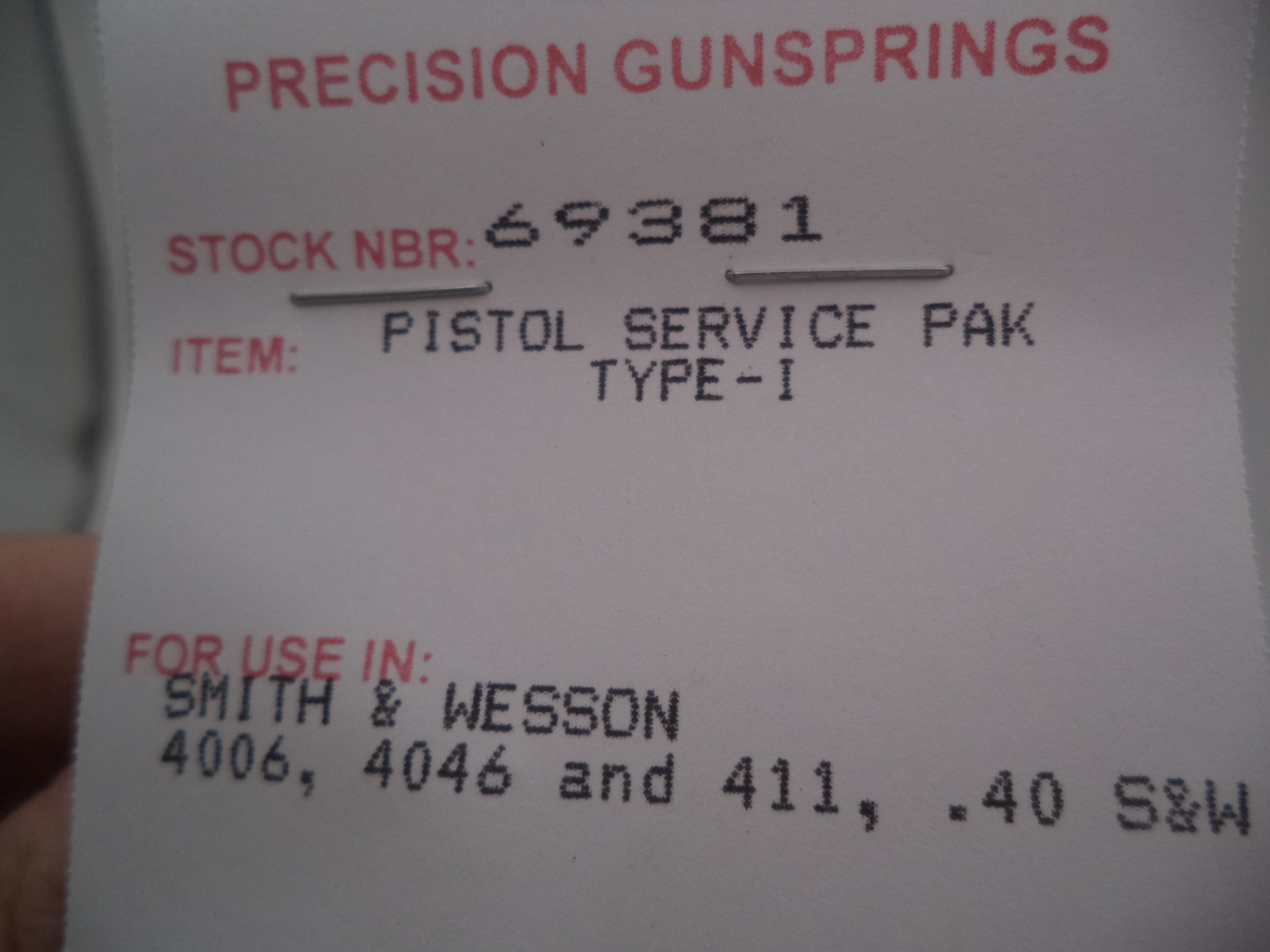 Wolff Complete Magazine Spring Service Pak for S&W Model 1066 10mm | Part 69351