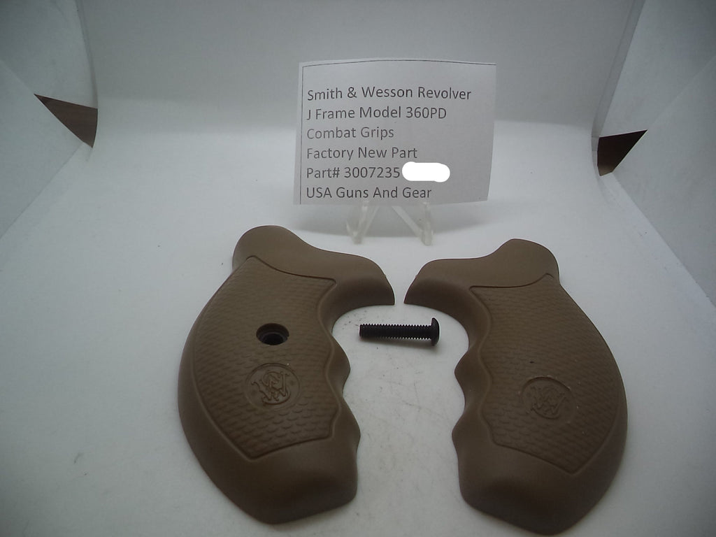 3007235 S&W J Frame Revolver Model 360PD Combat Grips FDE