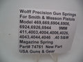 74761 Wolff XP Magazine Spring +5% - S&W 469 669 6904 6906 4006 9mm .40