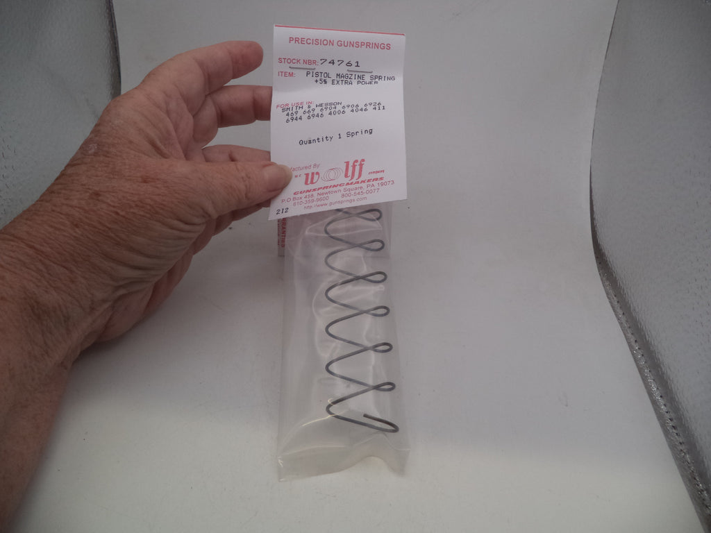 74761 Wolff XP Magazine Spring +5% - S&W 469 669 6904 6906 4006 9mm .40