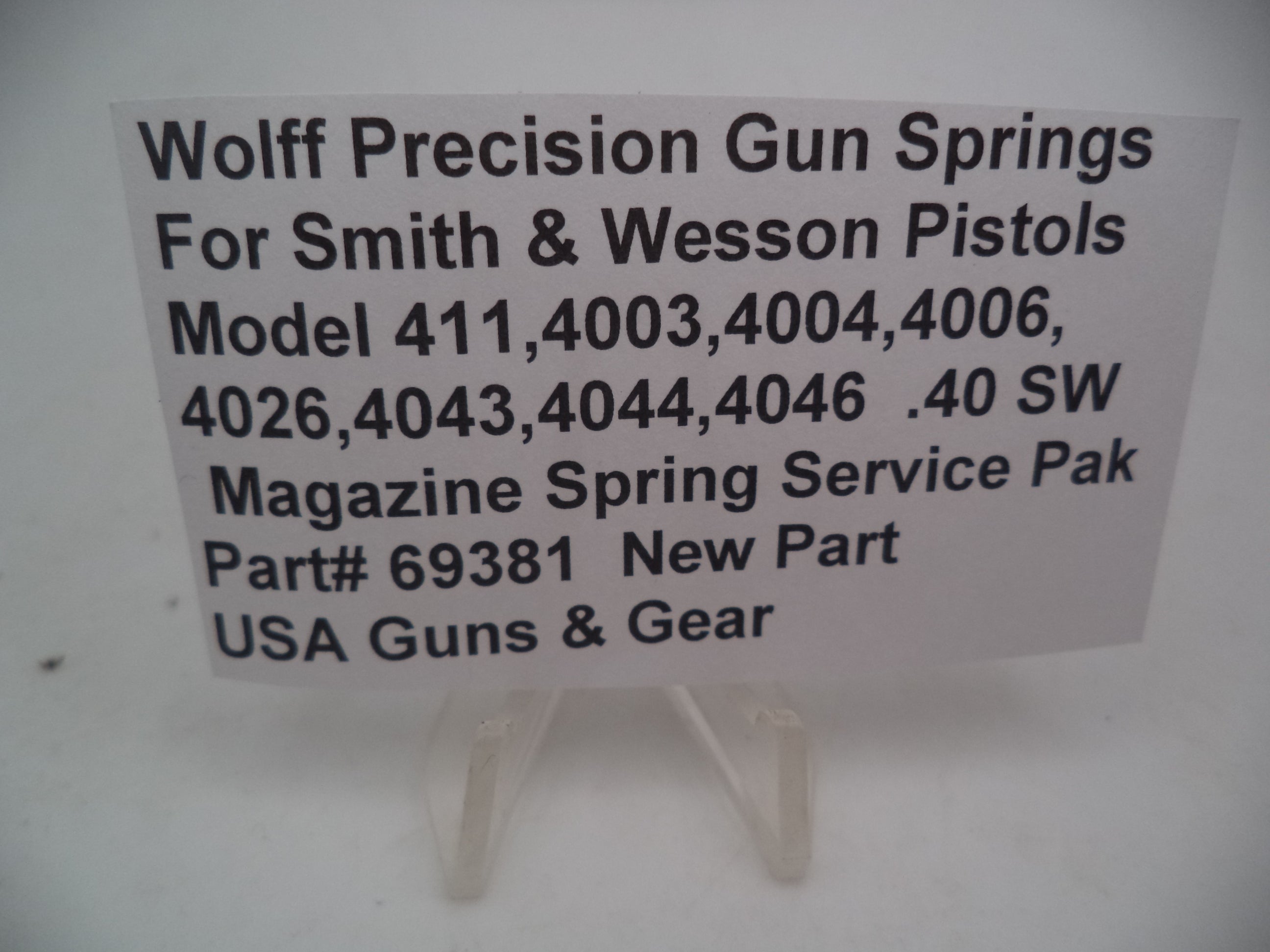 Wolff Magazine Spring Service Pak for S&W 4006/4046 Series .40 S&W | Part 69381