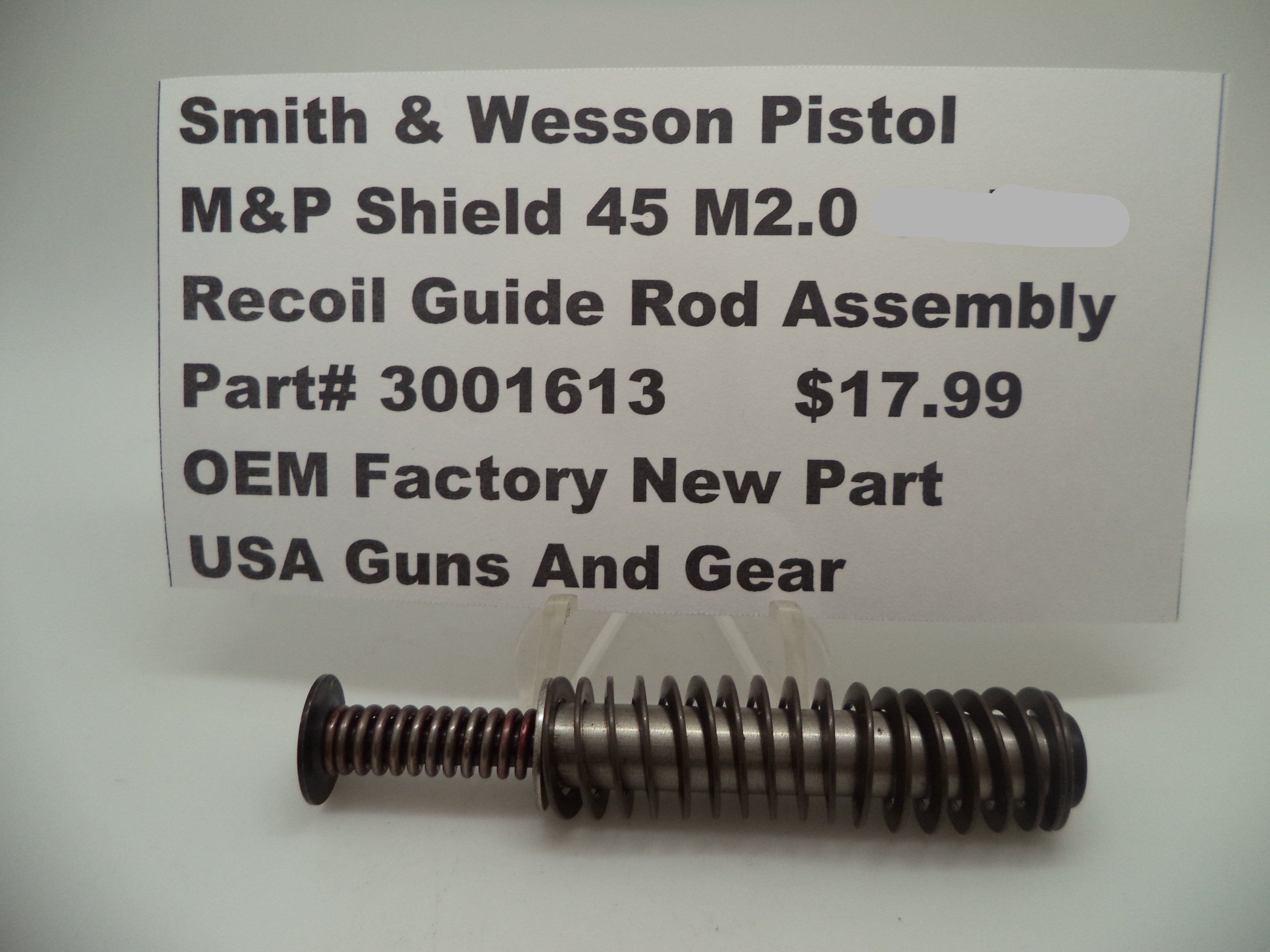 Smith & Wesson M&P Shield 45 Recoil Guide Assembly - M2.0 & 1.0 - Factory OEM 3001613