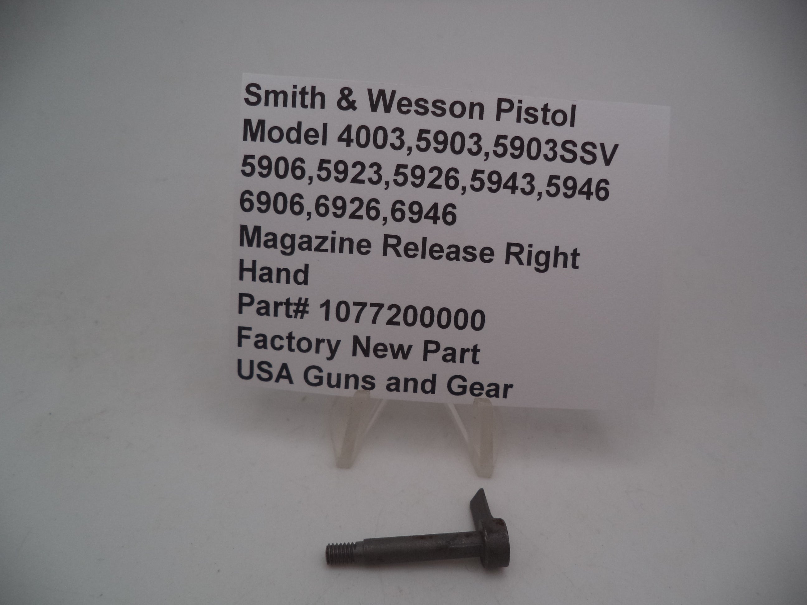 S&W Magazine Release 1077200000 - Model 5926 5906 5903 6906 6926