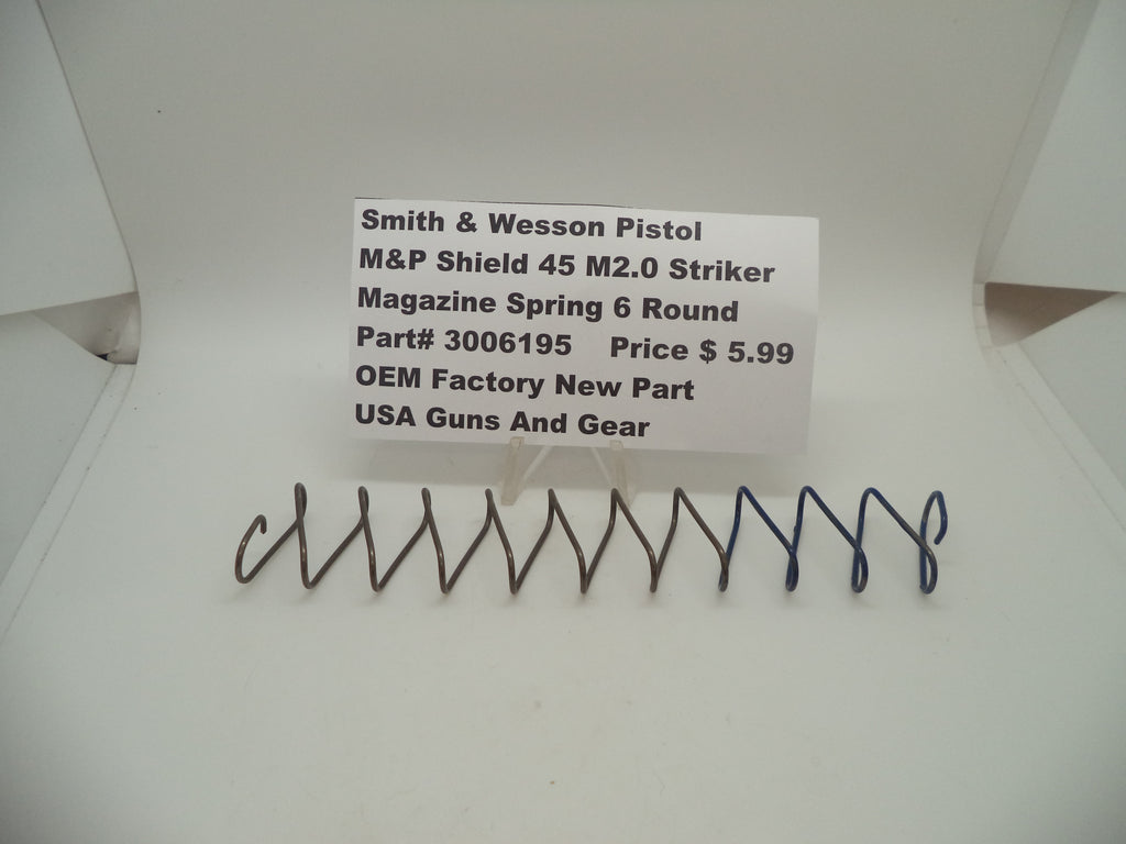 Smith & Wesson M&P Shield 45 M2.0 Mag Spring 6 Round | OEM 3006195