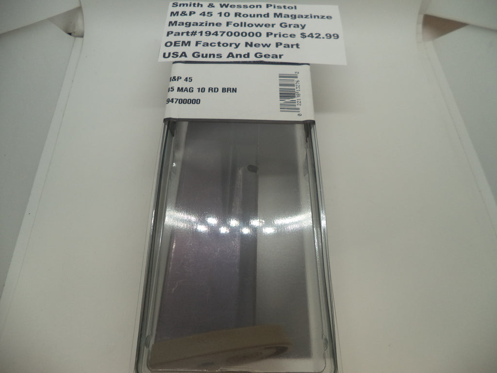 Smith & Wesson M&P 45 10 Round Magazine Brown | OEM 194700000