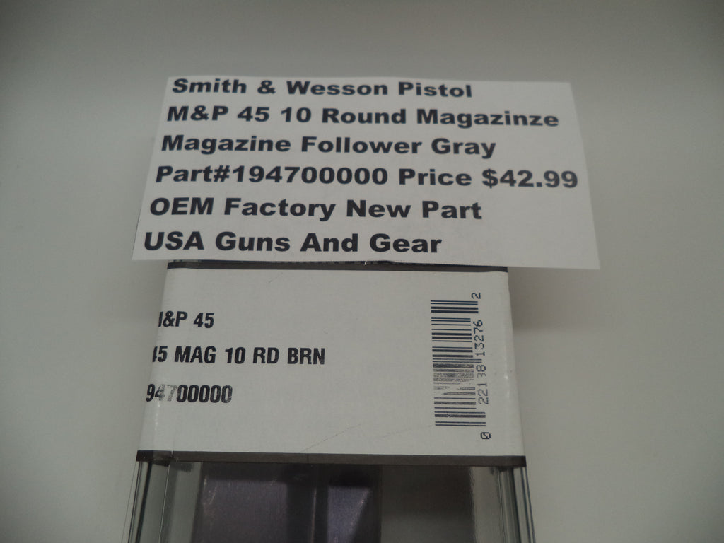 Smith & Wesson M&P 45 10 Round Magazine Brown | OEM 194700000