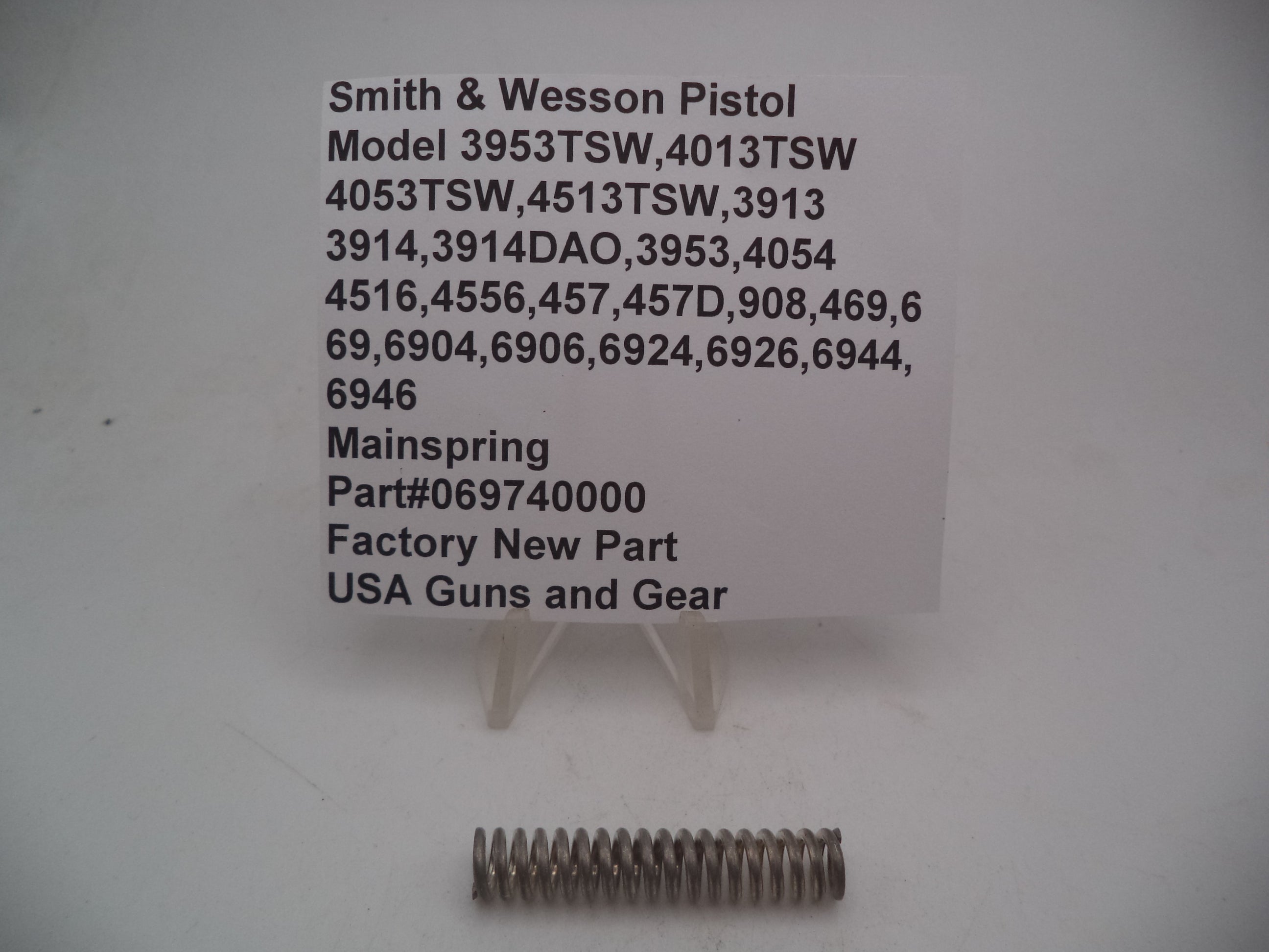 S&W Mainspring 069740000 - Model 908, 457, 3913, 4013TSW, 6904, 6906