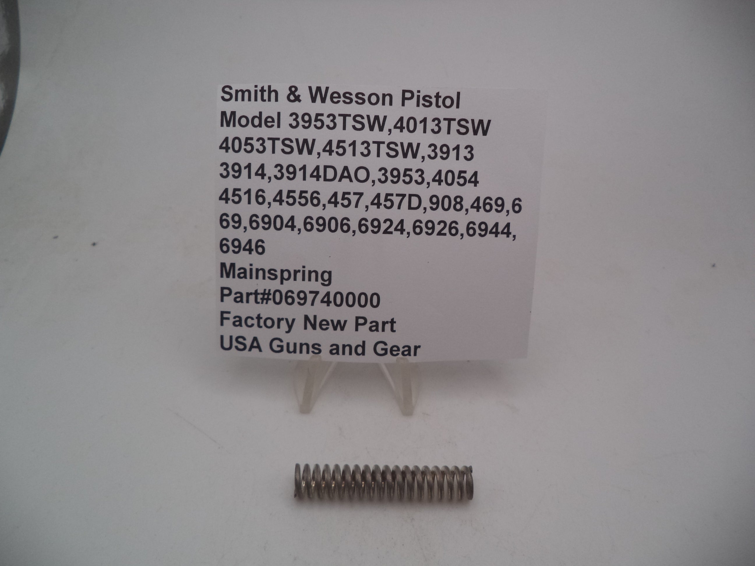 S&W Mainspring 069740000 - Model 908, 457, 3913, 4013TSW, 6904, 6906