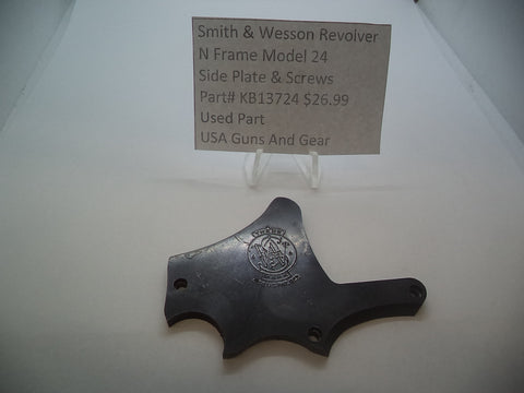 KB13724 Smith & Wesson N Frame Revolver Model 24 Sideplate & Screws Used