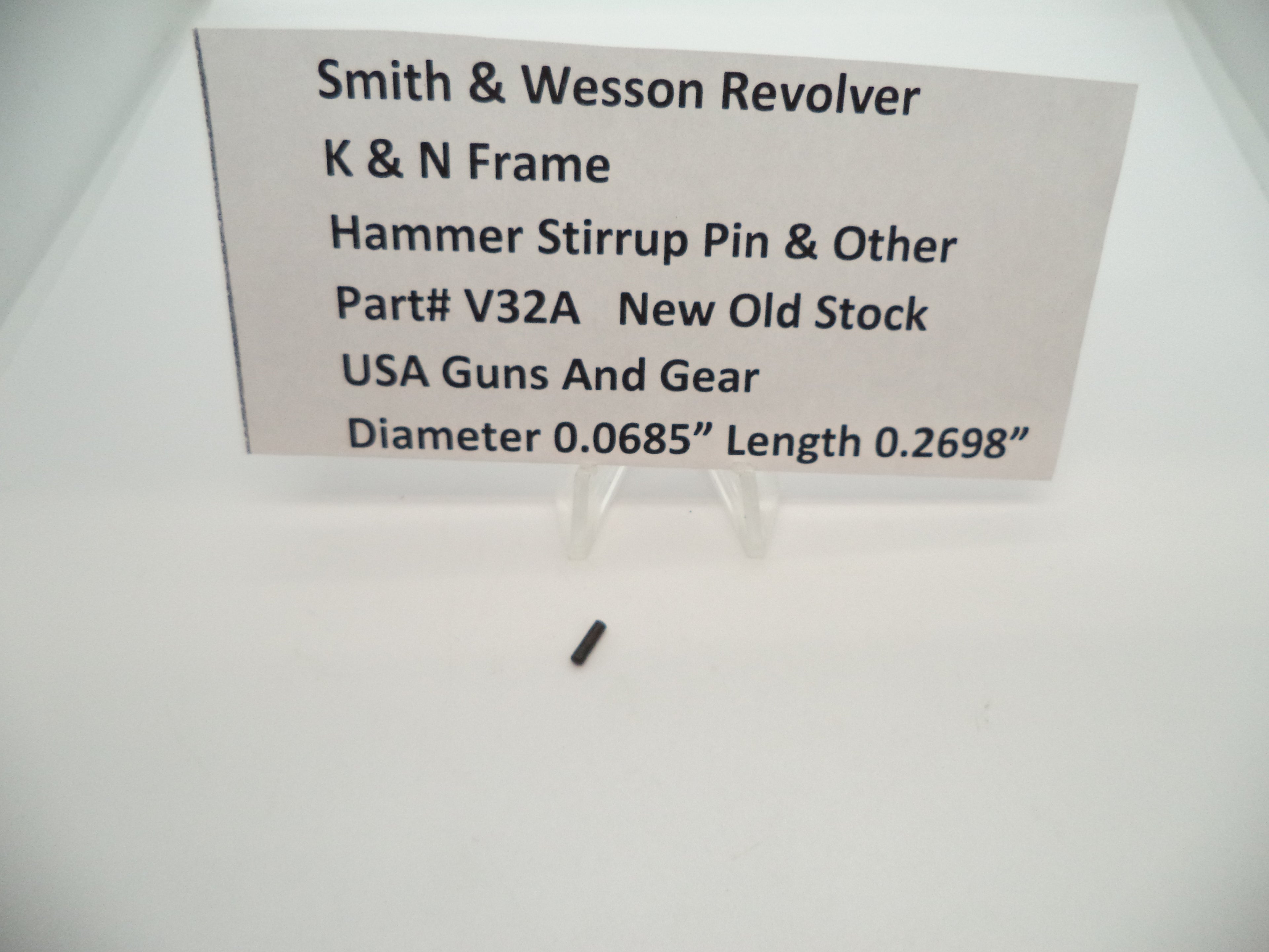 Smith & Wesson K/N Frame Hammer Stirrup Pin 0.0685" - V32A