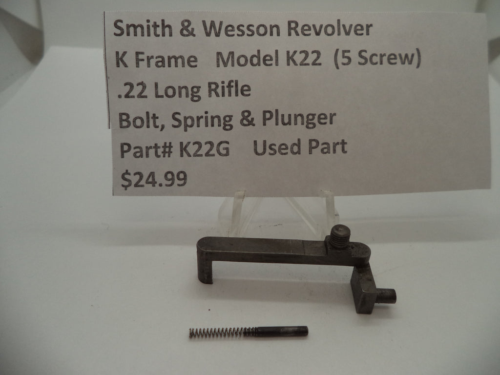 K22G Smith & Wesson K Frame Model K22 Bolt Spring & Plunger .22 Long Rifle