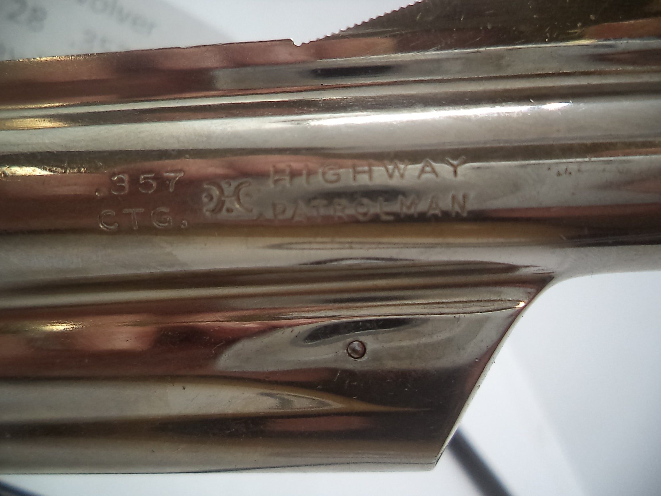 N53 Smith And Wesson N Frame Model 28 HWY Patrolman 4" Pinned Barrel Nickel Used