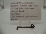 K22J Smith & Wesson K Frame Model K22 Hammer Block .22 Long Rifle
