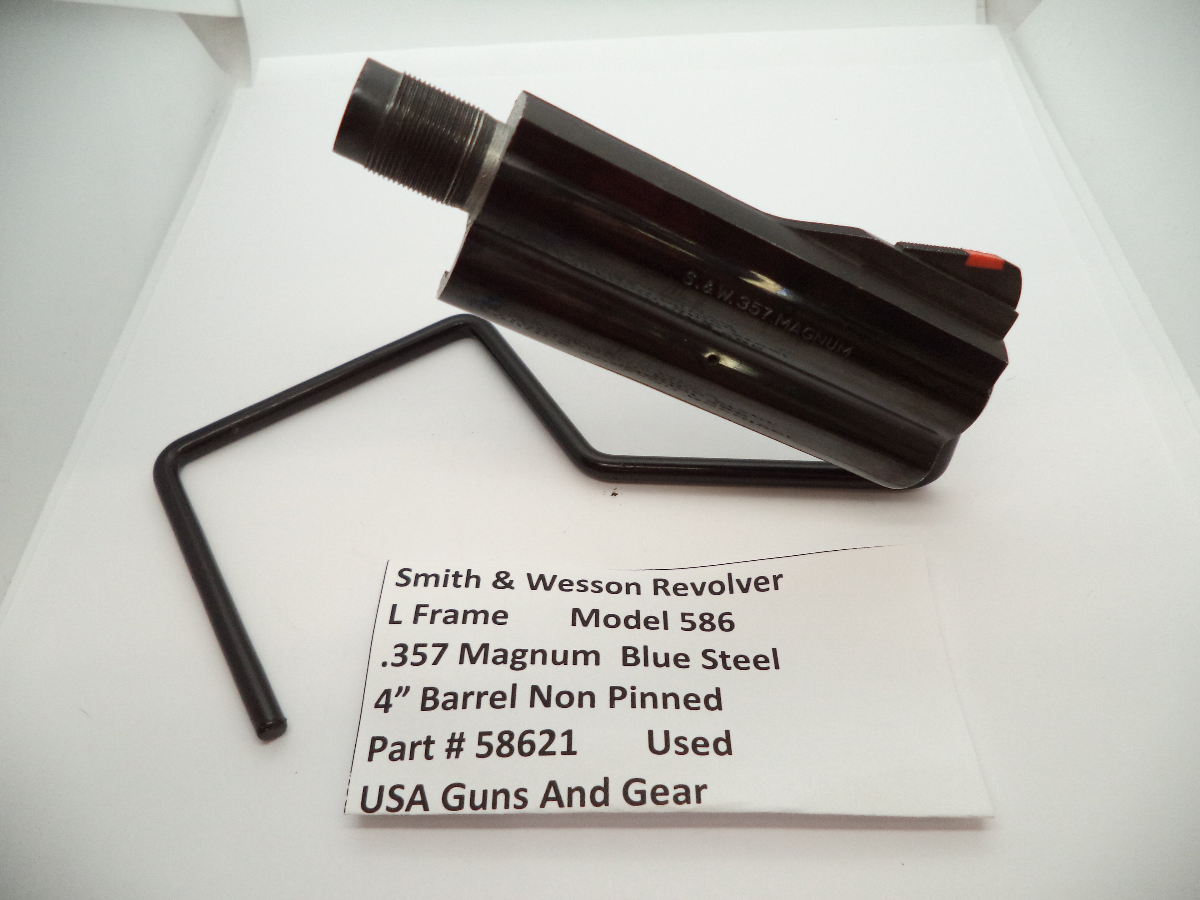 Smith & Wesson L Frame Revolver Model 586 4" Barrel .357 Magnum Blue Steel Used 58621