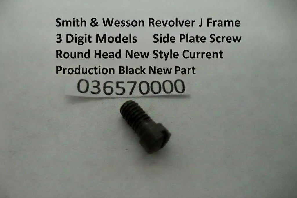 Smith & Wesson J Frame Side Plate Screw Round Head Black 036570000