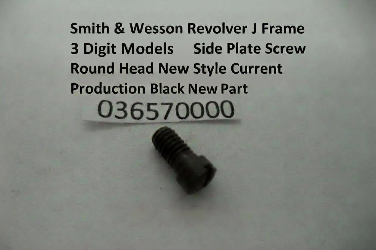 Smith & Wesson J Frame Side Plate Screw Round Head Black 036570000