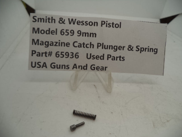 65936 Smith & Wesson Model 659 Magazine Catch Plunger & Spring  9MM