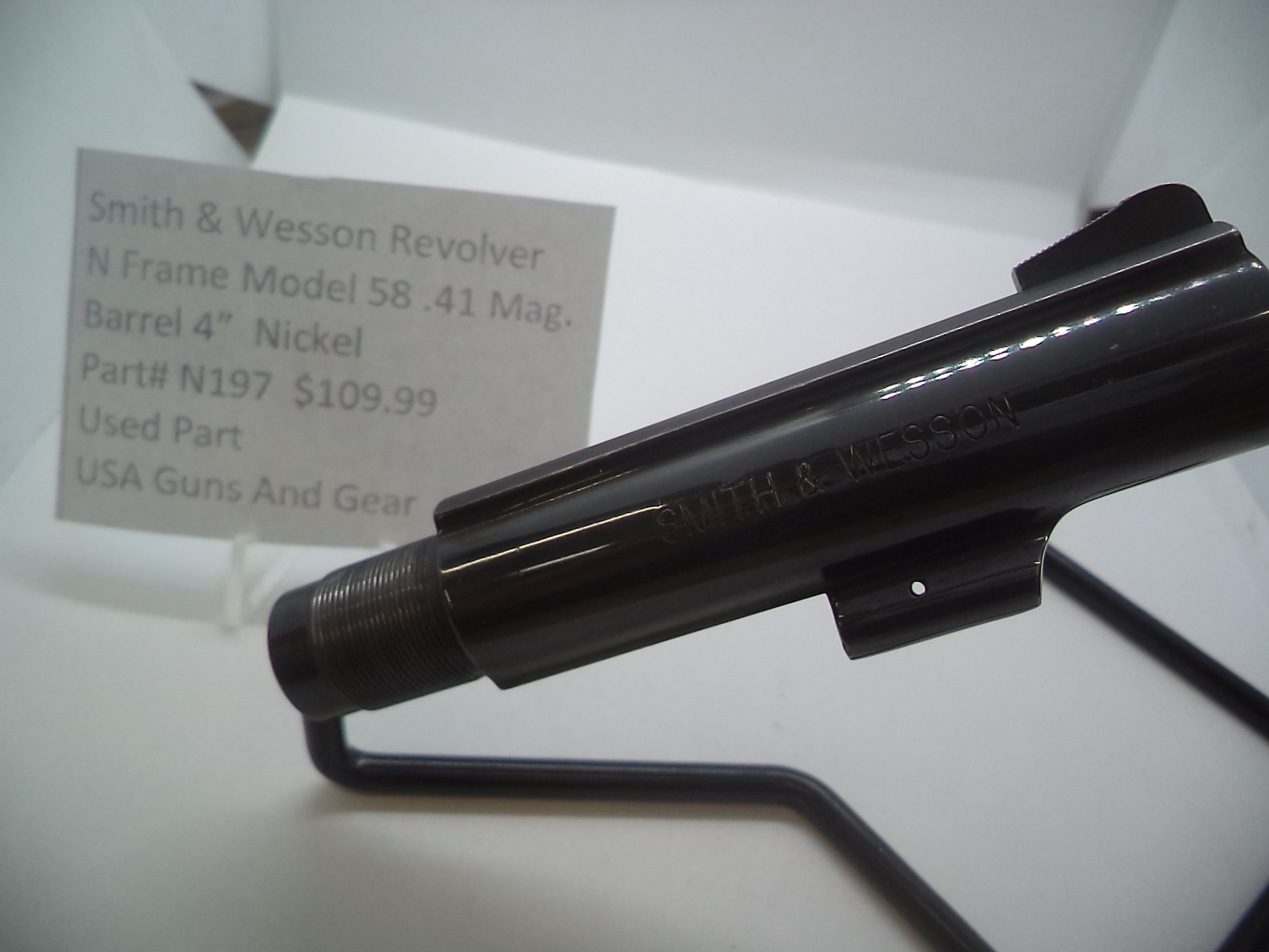 N197 Smith & Wesson Used N Frame Model 58 Blue .41Mag 4" Non-Pinned Barrel -                                USA Guns And Gear-Your Favorite Gun Parts Store