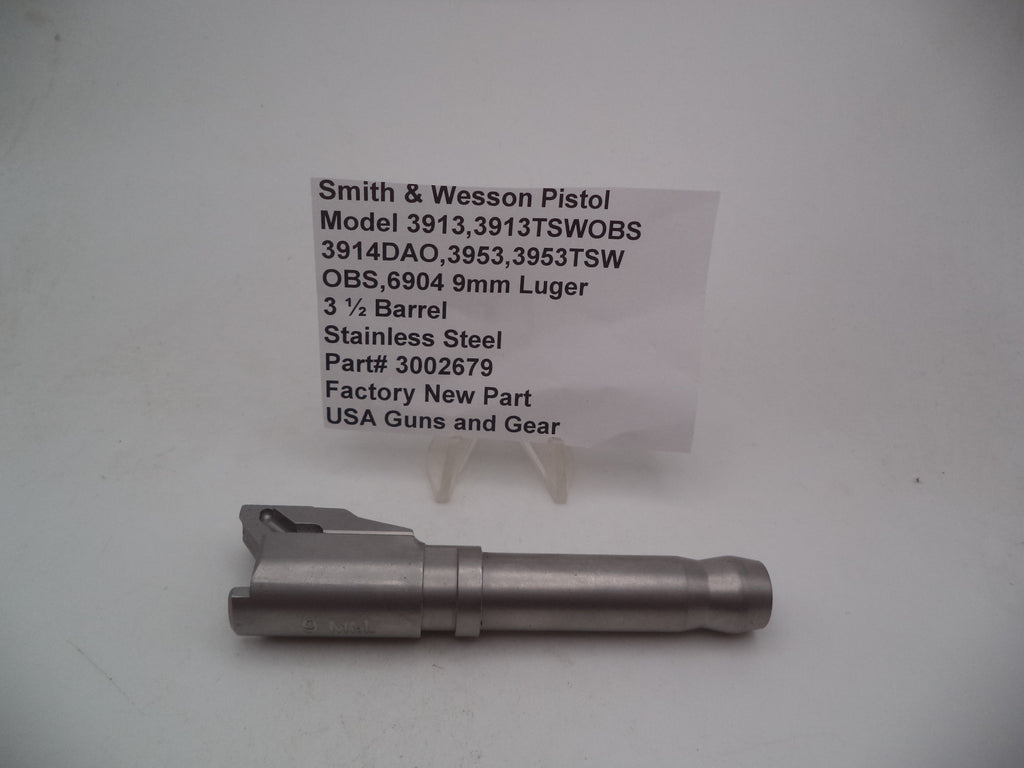 3002679 S&W Barrel 3.5" - 3913 3914DAO 3953 6904 9mm