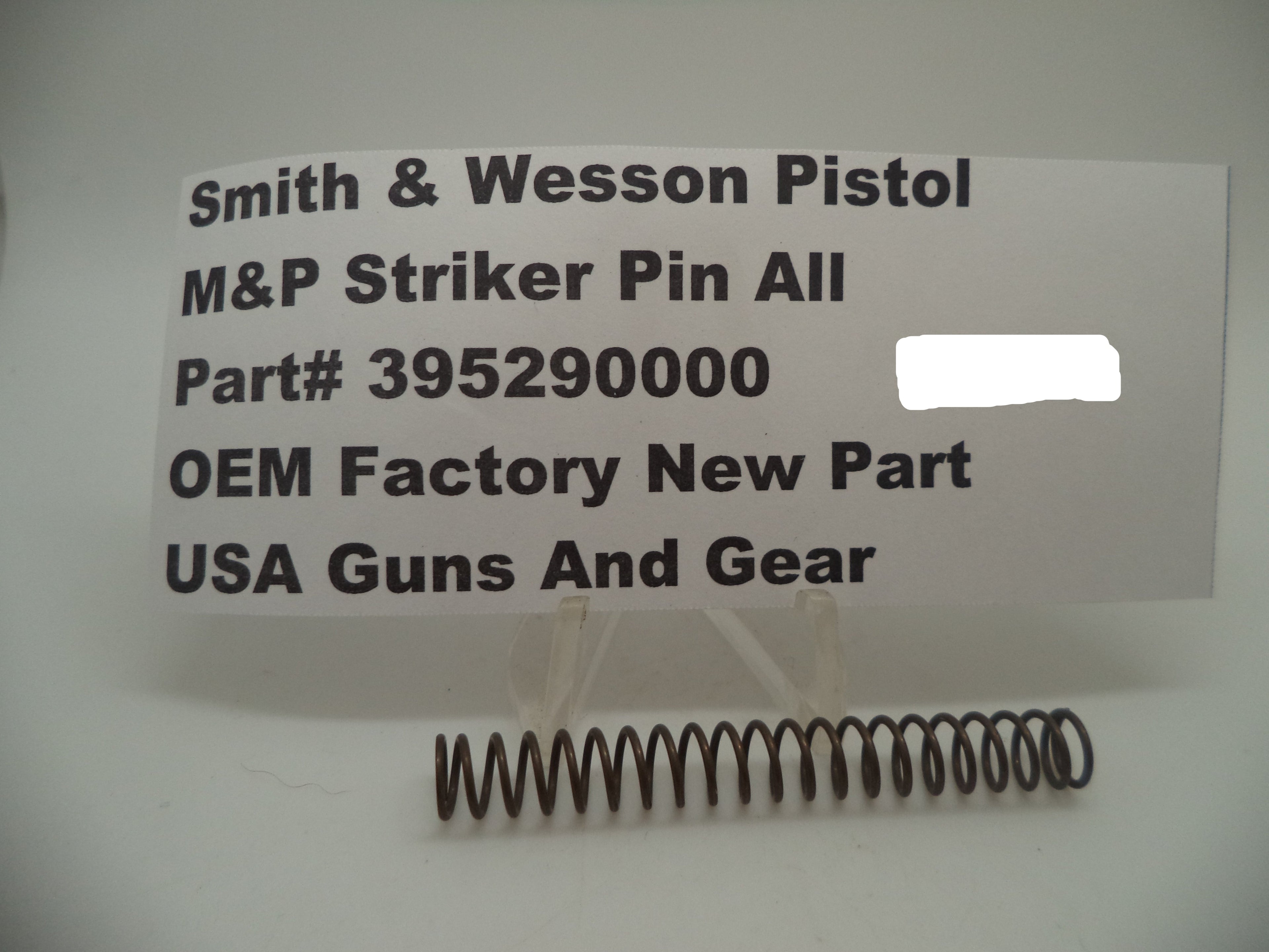 Smith & Wesson M&P Striker Spring - 9mm/.40 All Models - Factory OEM 395290000