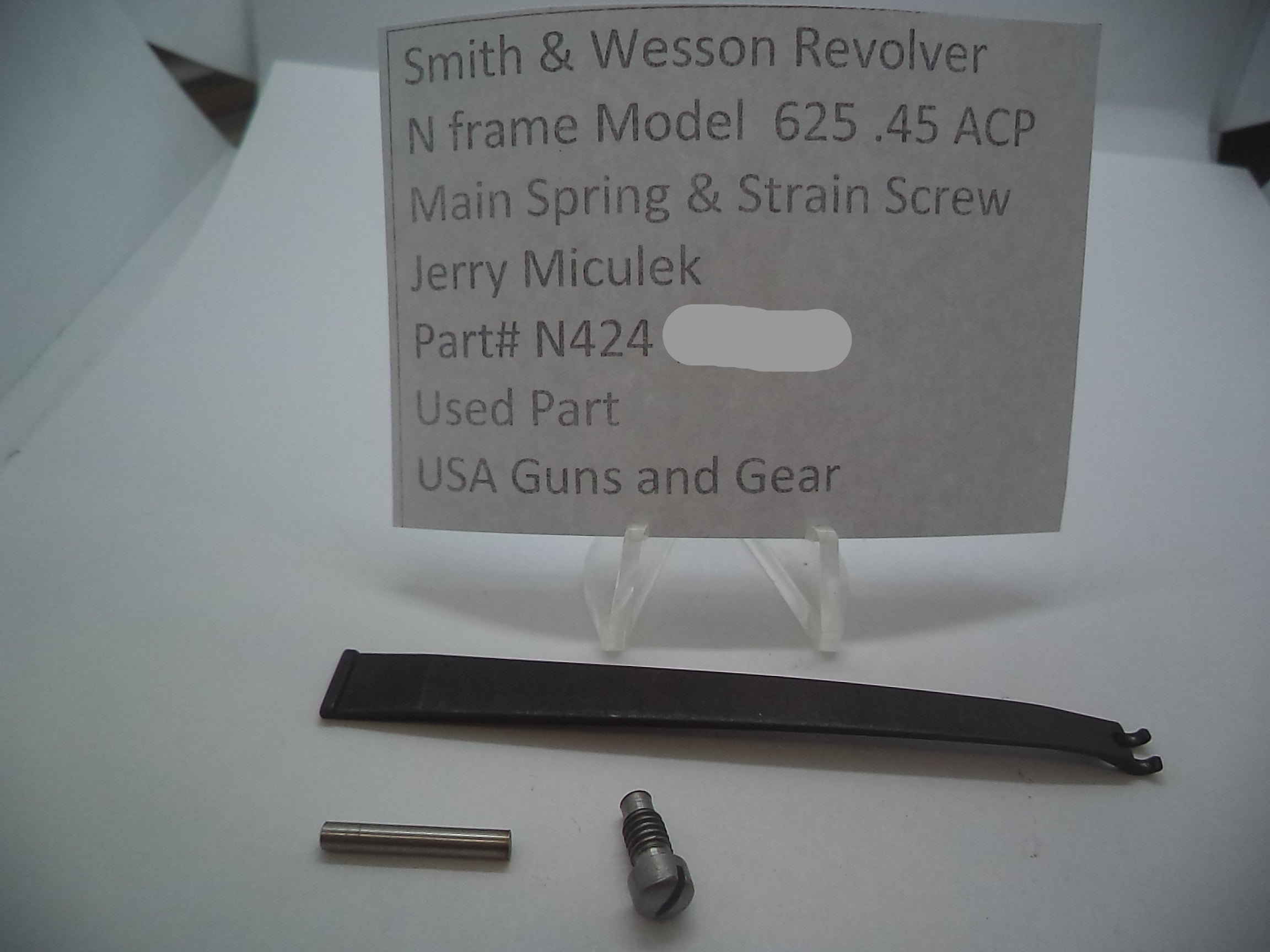 S&W N Frame Model 625 Mainspring & Strain Screw .45 ACP Used | N424 ...