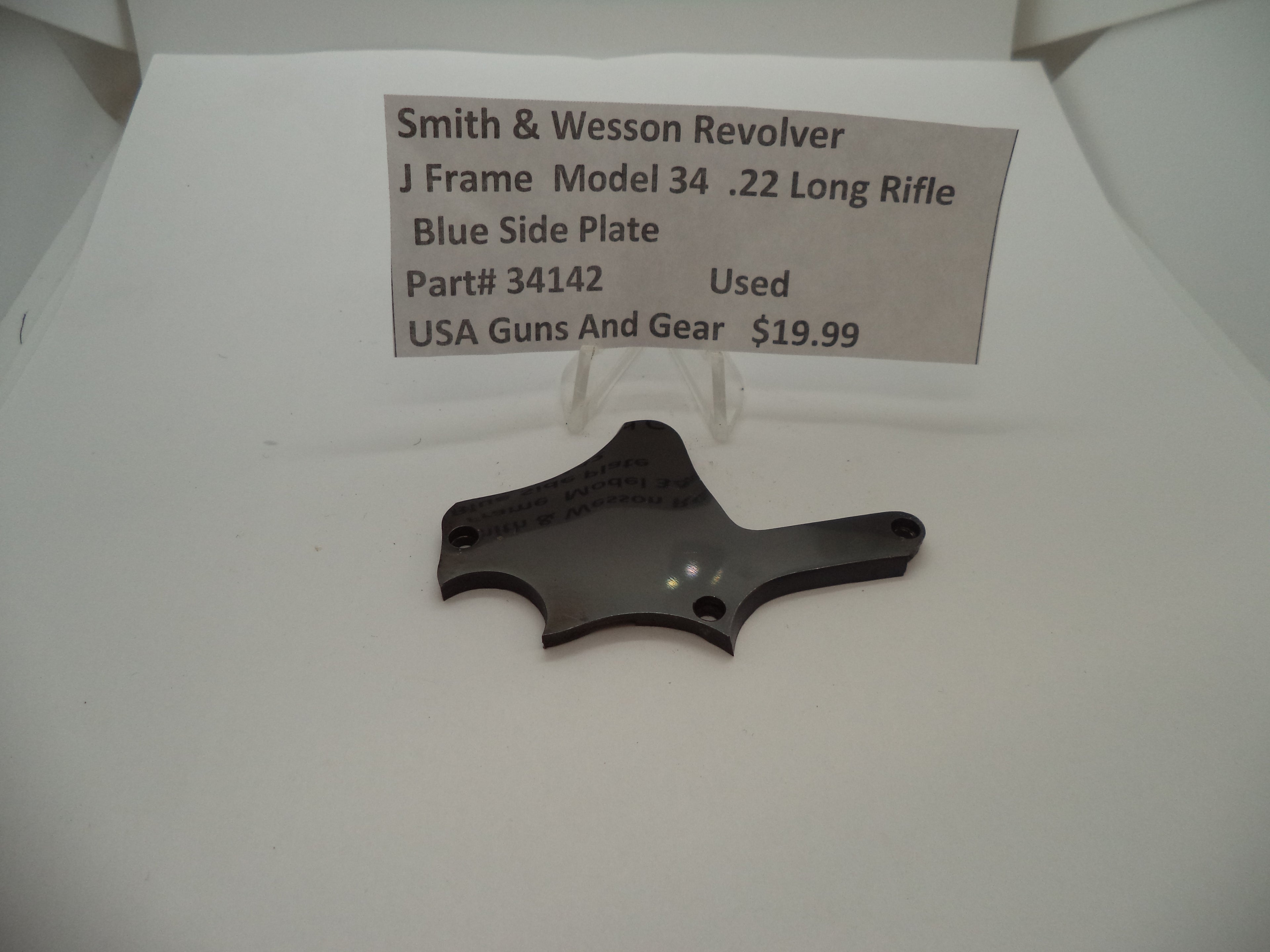 34142 Smith & Wesson J Frame Model 34 Used Side Plate .22 Long Rifle