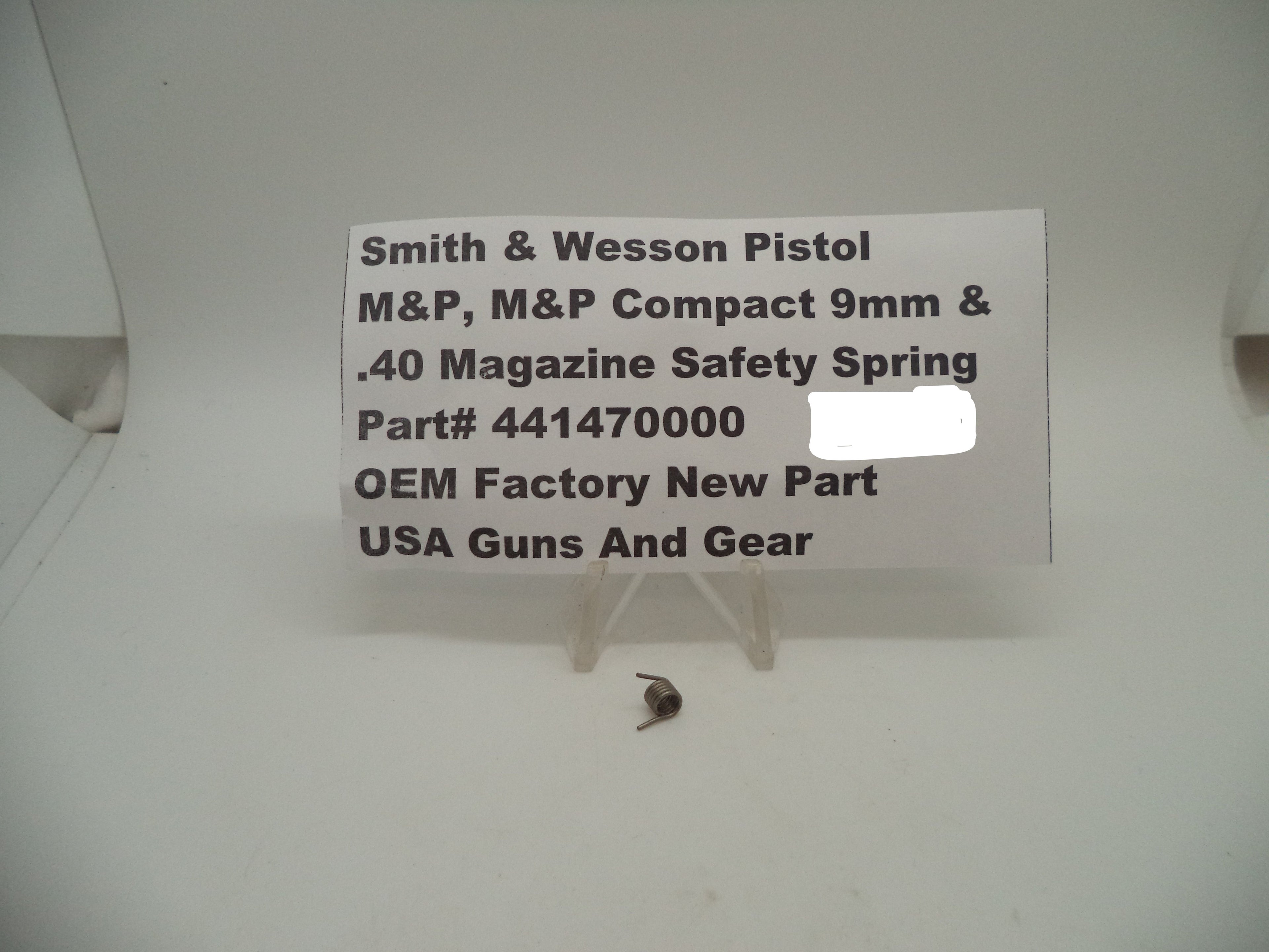 Smith & Wesson M&P 9/40 Magazine Safety Spring | OEM 441470000