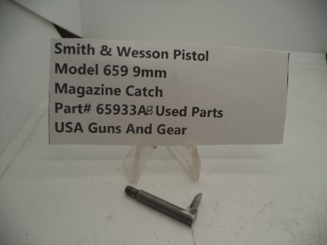 65933AB Smith & Wesson Pistol Model 659 Magazine Catch 9MM Used Part