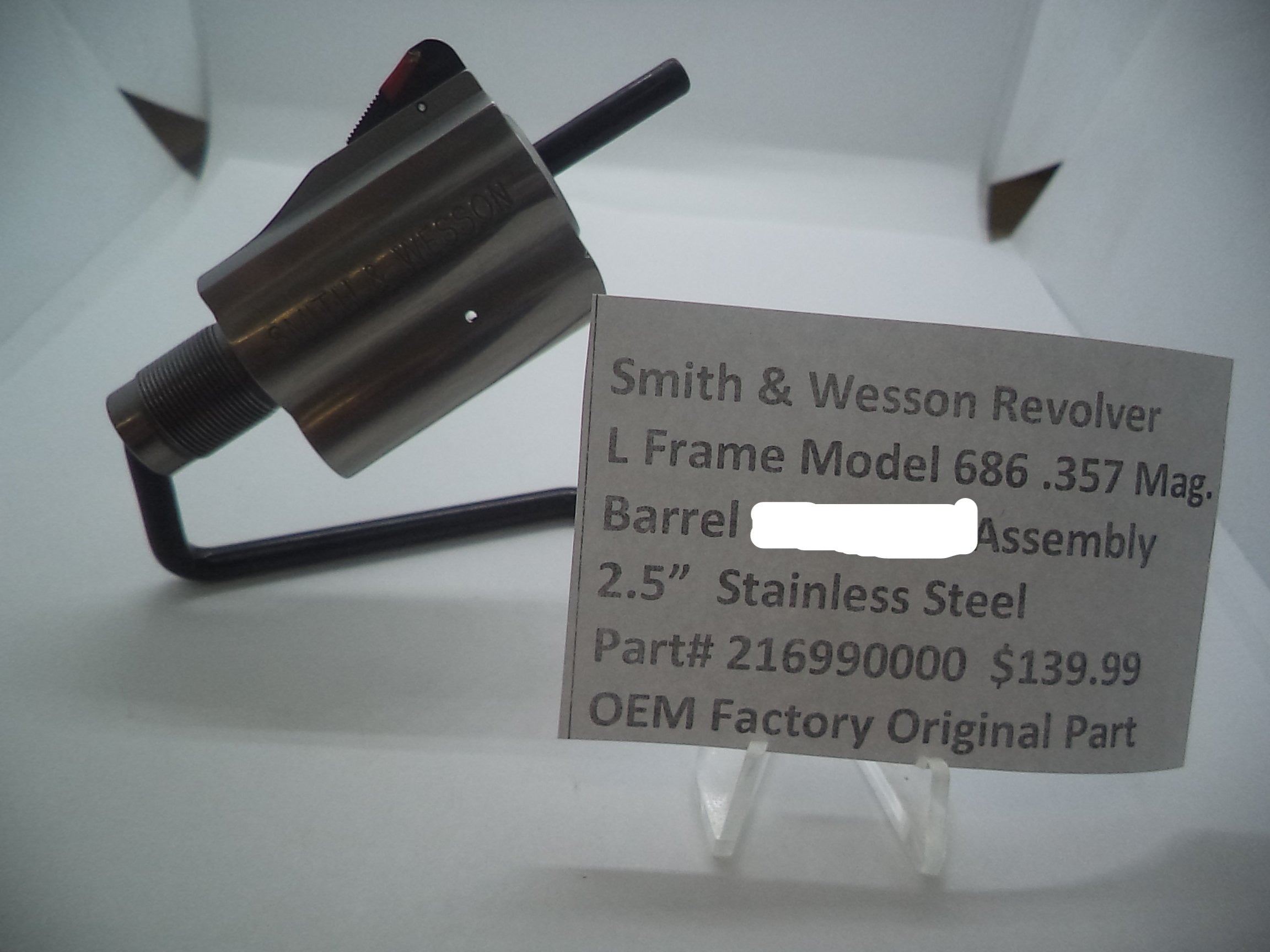 Smith & Wesson Barrel & Shroud Assembly 2.5" L Frame Model 686 .357 Magnum Stainless 216990000